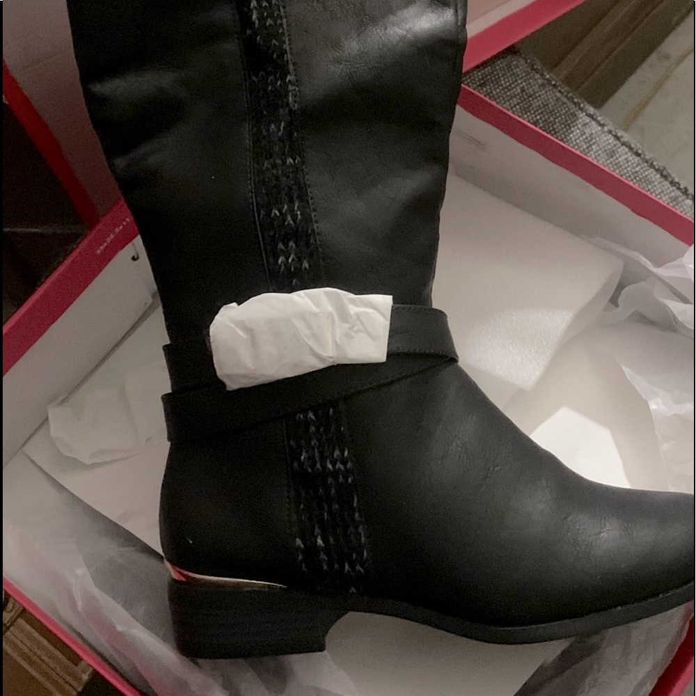 Brand new in box faux leather boots